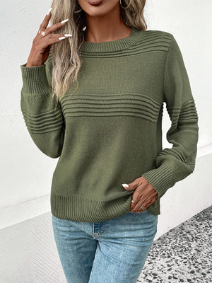 Womens Long Sleeve Solid Color Sweater SIZE S-L