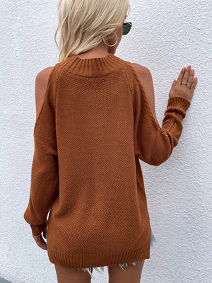 Womens Long Sleeve Open Shoulder Sweater SIZE S-XL