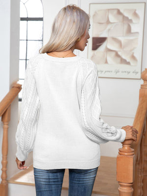 Womens Button Twist Long Sleeve Sweater SIZE S-XL