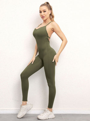 Womens Sexy Backless Yoga Fitness Jumpsuit SIZE S-L