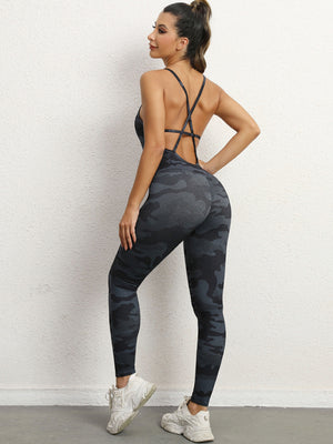 Womens Sexy Backless Yoga Fitness Jumpsuit SIZE S-L