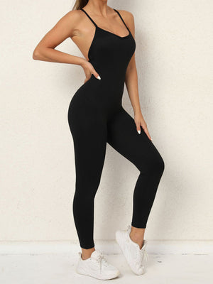 Womens Sexy Backless Yoga Fitness Jumpsuit SIZE S-L