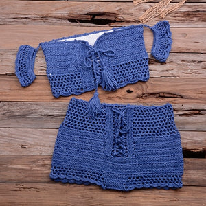 Women's Crochet Off The Shoulder Swimsuit Wrap SIZE S-L Swimwear wrap Stacyleefashion
