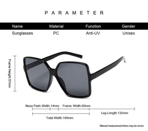 Women's Square Oversized Glasses Sunglasses Stacyleefashion
