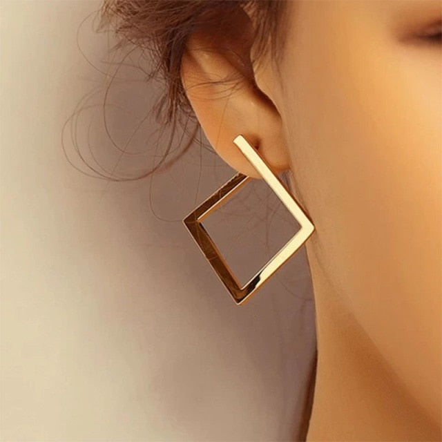 Women's Square Irregular Stud Earring