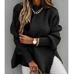 Womens Sexy Knitted Batwing Sleeves Side Slits Loose Fit Sweater SIZE S-XL Shirts & Tops Stacyleefashion
