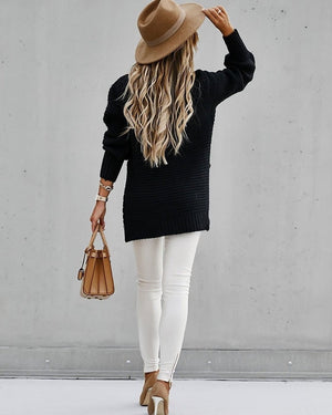 Womens Sexy Knitted Batwing Sleeves Side Slits Loose Fit Sweater SIZE S-XL Shirts & Tops Stacyleefashion