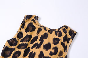 Womens Sexy Leopard Print Backless Dress SIZE S-L Dresses Stacyleefashion
