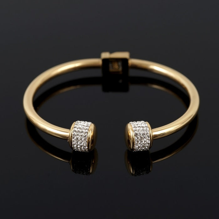 Women's Luxury Gold-Plated CZ Crystal Bracelet